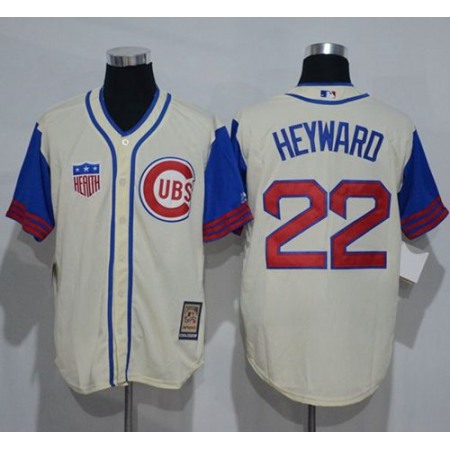 Cubs #22 Jason Heyward Cream/Blue 1942 Turn Back The Clock Stitched MLB Jersey