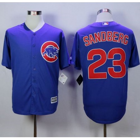 Cubs #23 Ryne Sandberg Blue New Cool Base Stitched MLB Jersey