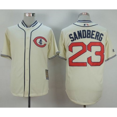 Cubs #23 Ryne Sandberg Cream 1929 Turn Back The Clock Stitched MLB Jersey