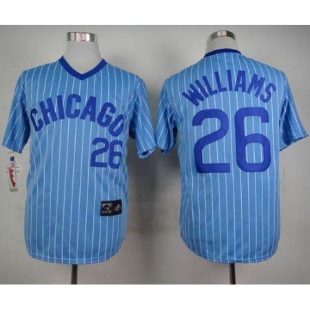 Cubs #26 Billy Williams Blue(White Strip) Cooperstown Throwback Stitched MLB Jersey
