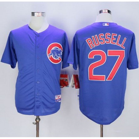 Cubs #27 Addison Russell Blue Alternate Cool Base Stitched MLB Jersey