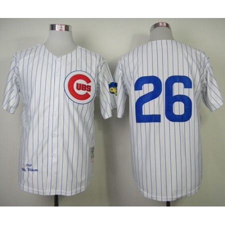 Mitchell and Ness 1969 Cubs #26 Billy Williams White Throwback Stitched MLB Jersey