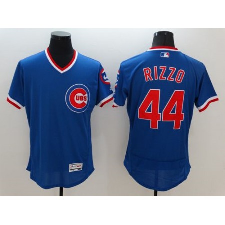 Cubs #44 Anthony Rizzo Blue Flexbase Authentic Collection Cooperstown Stitched MLB Jersey
