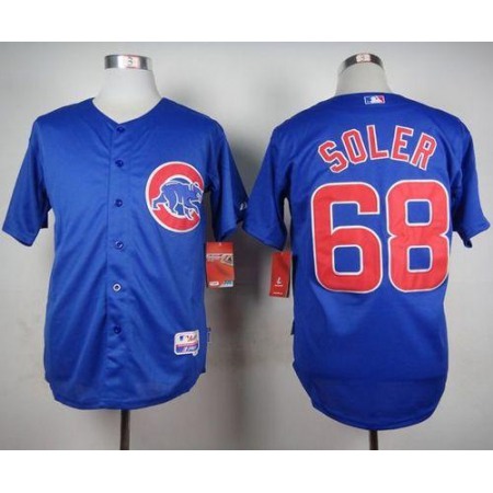 Cubs #68 Jorge Soler Blue Alternate Cool Base Stitched MLB Jersey