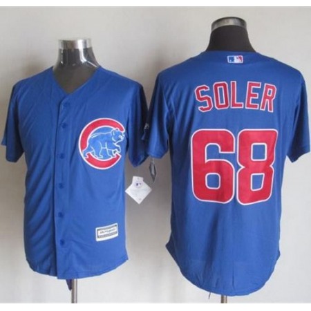 Cubs #68 Jorge Soler Blue New Cool Base Stitched MLB Jersey