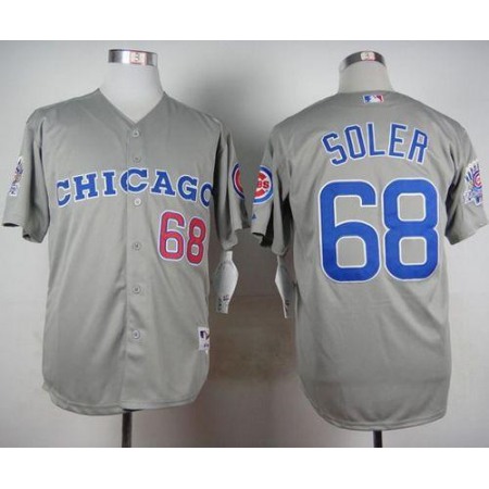 Cubs #68 Jorge Soler Grey 1990 Turn Back The Clock Stitched MLB Jersey