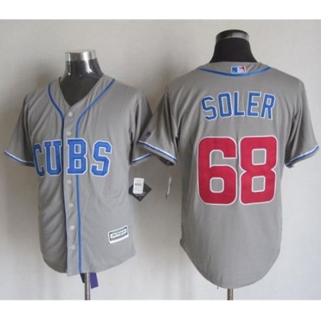 Cubs #68 Jorge Soler Grey Alternate Road New Cool Base Stitched MLB Jersey