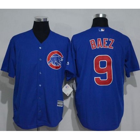 Cubs #9 Javier Baez Blue New Cool Base Stitched MLB Jersey
