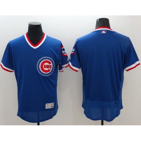 Cubs Blank Blue Flexbase Authentic Collection Cooperstown Stitched MLB Jersey
