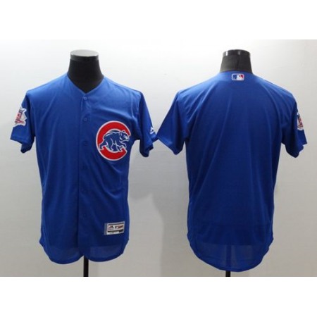 Cubs Blank Blue Flexbase Authentic Collection Stitched MLB Jersey