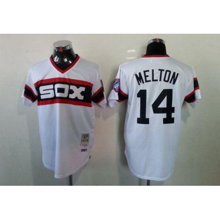 Mitchell And Ness 1983 White Sox #14 Bill Melton White Throwback Stitched MLB Jersey