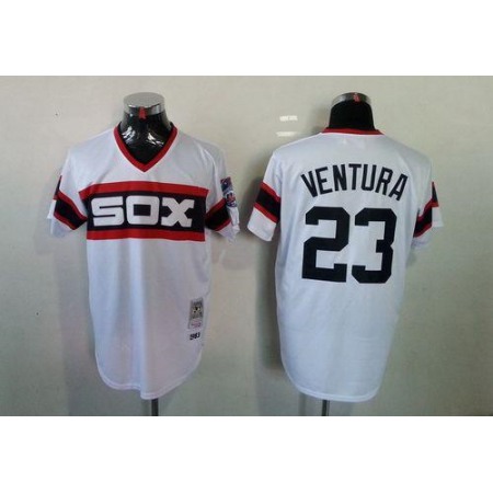 Mitchell And Ness 1983 White Sox #23 Robin Ventura White Throwback Stitched MLB Jersey