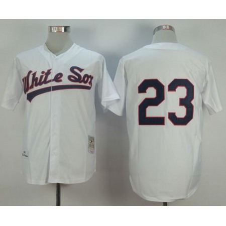 Mitchell and Ness 1990 White Sox #23 Robin Ventura White Throwback Stitched MLB Jersey