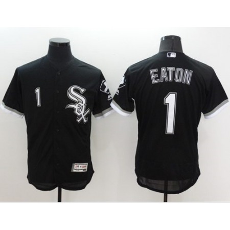 White Sox #1 Adam Eaton Black Flexbase Authentic Collection Stitched MLB Jersey