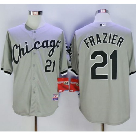 White Sox #21 Todd Frazier Grey Cool Base Stitched MLB Jersey