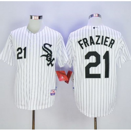 White Sox #21 Todd Frazier White Cool Base Stitched MLB Jersey