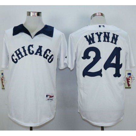 White Sox #24 Early Wynn White 1976 Turn Back The Clock Stitched MLB Jersey