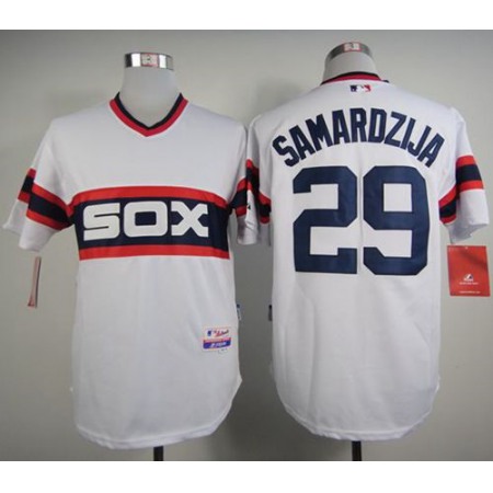 White Sox #29 Jeff Samardzija White Alternate Home Cool Base Stitched MLB Jerseys