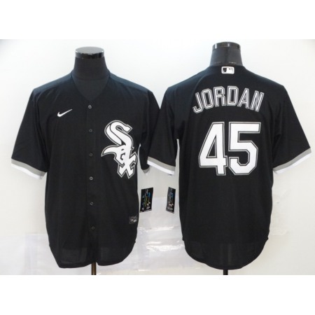 Men's Chicago White Sox #45 Michael Jordan Black Cool Base Stitched MLB Jersey