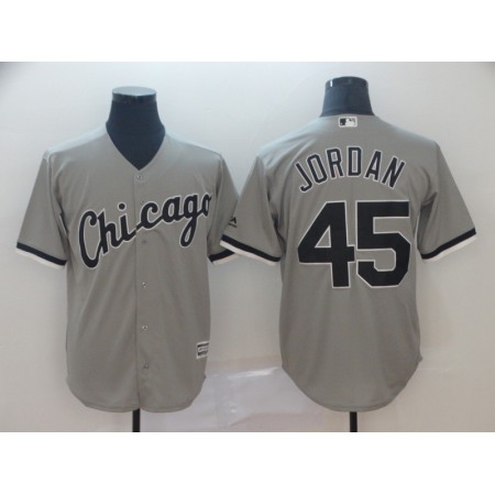 Men's Chicago White Sox #45 Michael Jordan Gray Cool Base Stitched MLB Jersey