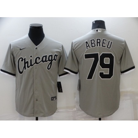 Men's Chicago White Sox #79 Jose Abreu Grey Cool Base Stitched Jersey