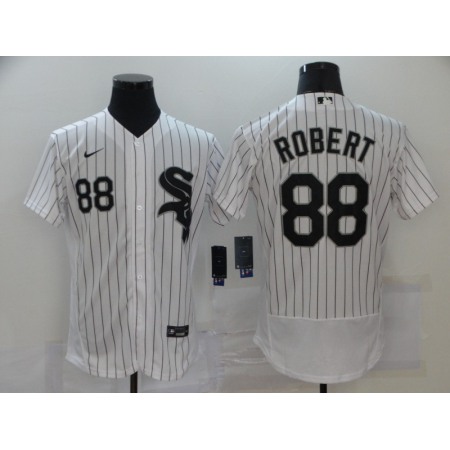Men's Chicago White Sox #88 Luis Robert White Flex Base Stitched Jersey