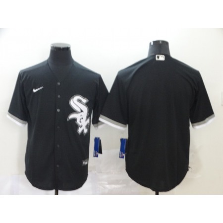 Men's Chicago White Sox Blank Black Cool Base Stitched MLB Jersey