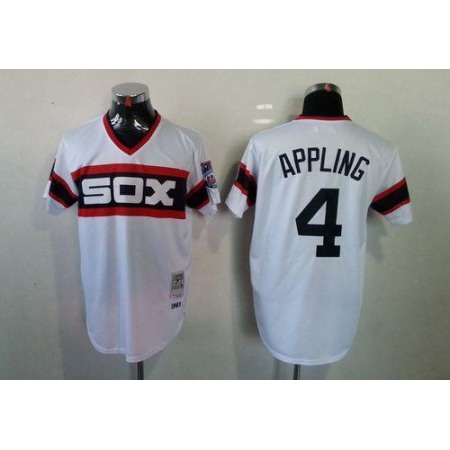 Mitchell And Ness 1983 White Sox #4 Luke Appling White Throwback Stitched MLB Jersey
