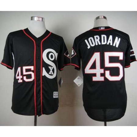 White Sox #45 Michael Jordan Black New Cool Base Stitched MLB Jerseys
