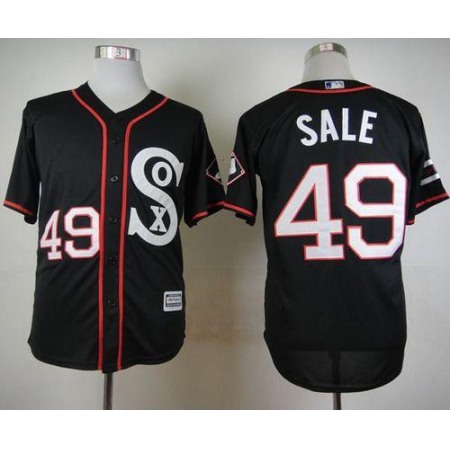 White Sox #49 Chris Sale Black New Cool Base Stitched MLB Jersey