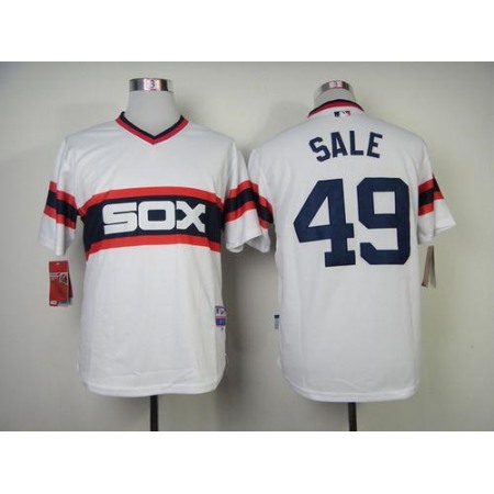 White Sox #49 Chris Sale White Alternate Home Cool Base Stitched MLB Jersey
