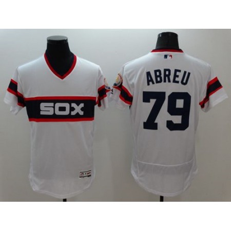 White Sox #79 Jose Abreu White Flexbase Authentic Collection Stitched MLB Jersey