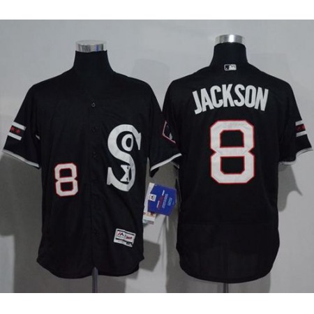 White Sox #8 Bo Jackson Black New Flexbase Authentic Collection Stitched MLB Jersey