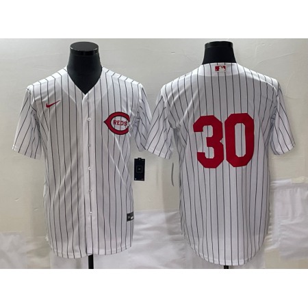 Men's Cincinnati Reds #30 Will Benson White Field of Dreams Stitched Baseball Jersey