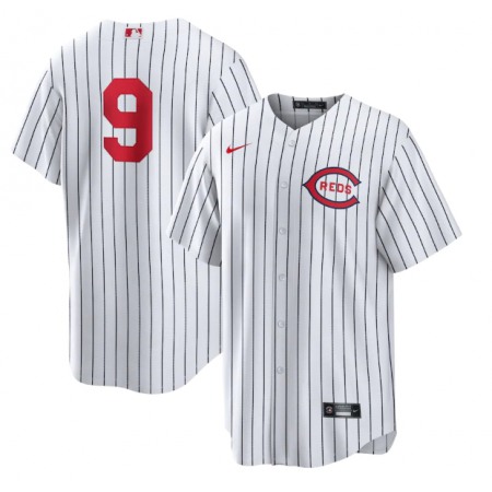 Men's Cincinnati Reds #9 Mike Moustakas 2022 White Field of Dreams Stitched Baseball Jersey