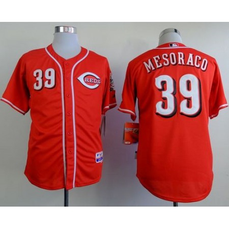 Reds #39 Devin Mesoraco Red Cool Base Stitched MLB Jersey