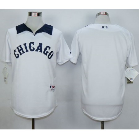 White Sox Blank White 1976 Turn Back The Clock Stitched MLB Jersey