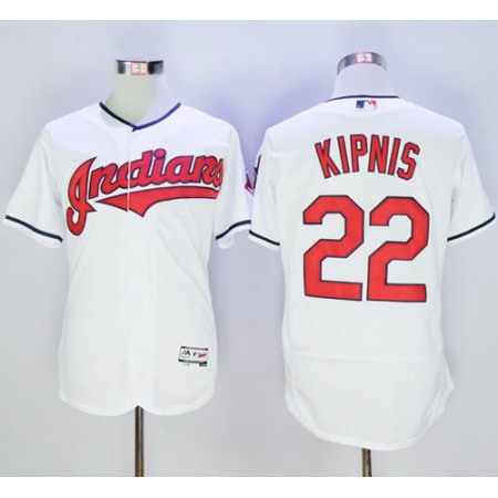 indians #22 Jason Kipnis White Flexbase Authentic Collection Stitched MLB Jersey