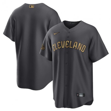 Men's Cleveland Guardians Blank 2022 All-Star Gray Cool Base Stitched Baseball Jersey