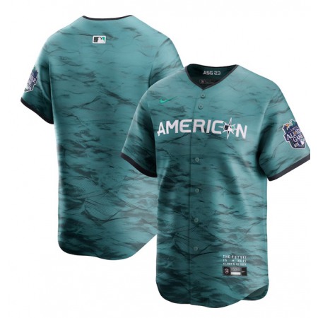 Men's Cleveland Guardians Blank Teal 2023 All-star Cool Base Stitched Jersey