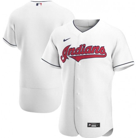 Men's Cleveland indians Blank White Flex Base Stitched Jersey