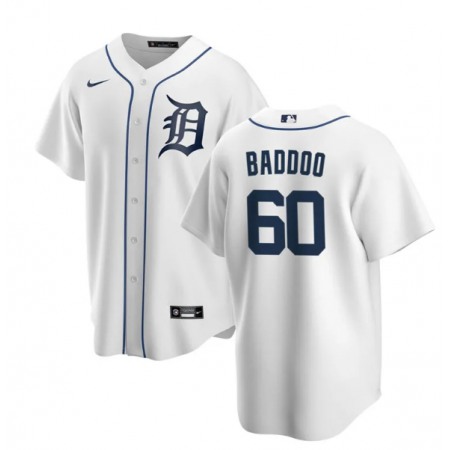 Men's Detroit Tigers #60 Akil Baddoo White Cool Base Stitched Jersey
