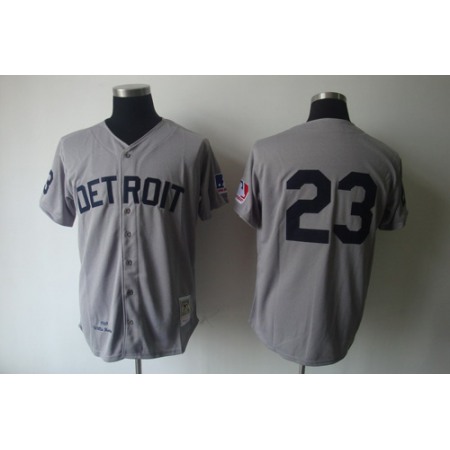 Mitchell And Ness 1969 Tigers #23 Willie Horton Grey Stitched MLB Jersey
