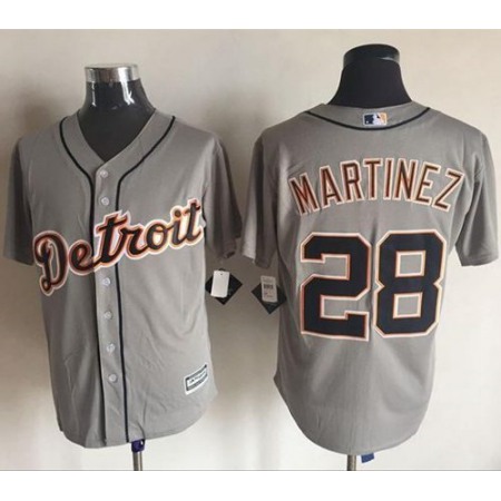 Tigers #28 J. D. Martinez Grey New Cool Base Stitched MLB Jersey