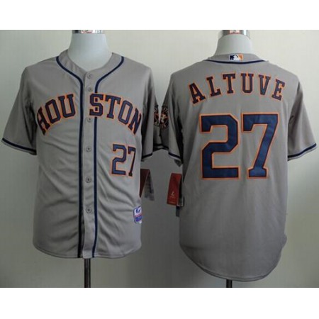 Astros #27 Jose Altuve Grey Cool Base Stitched MLB Jersey