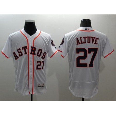 Astros #27 Jose Altuve White Flexbase Authentic Collection Stitched MLB Jersey