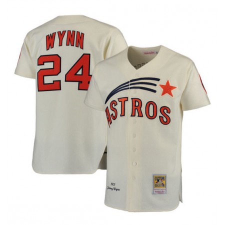Men's Houston Astros #24 Jimmy Wynn Cream Stitched Jersey