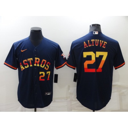 Men's Houston Astros #27 Jose Altuve 2022 Navy Cool Base Stitched Jersey