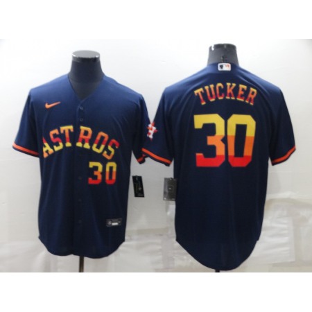 Men's Houston Astros #30 Kyle Tucker 2022 Navy Cool Base Stitched Jersey