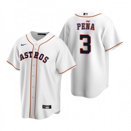 Men's Houston Astros #3 Jeremy Pena White Cool Base Stitched Jersey